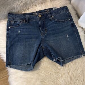 Seven7 Dark Blue Jean Shorts for Women